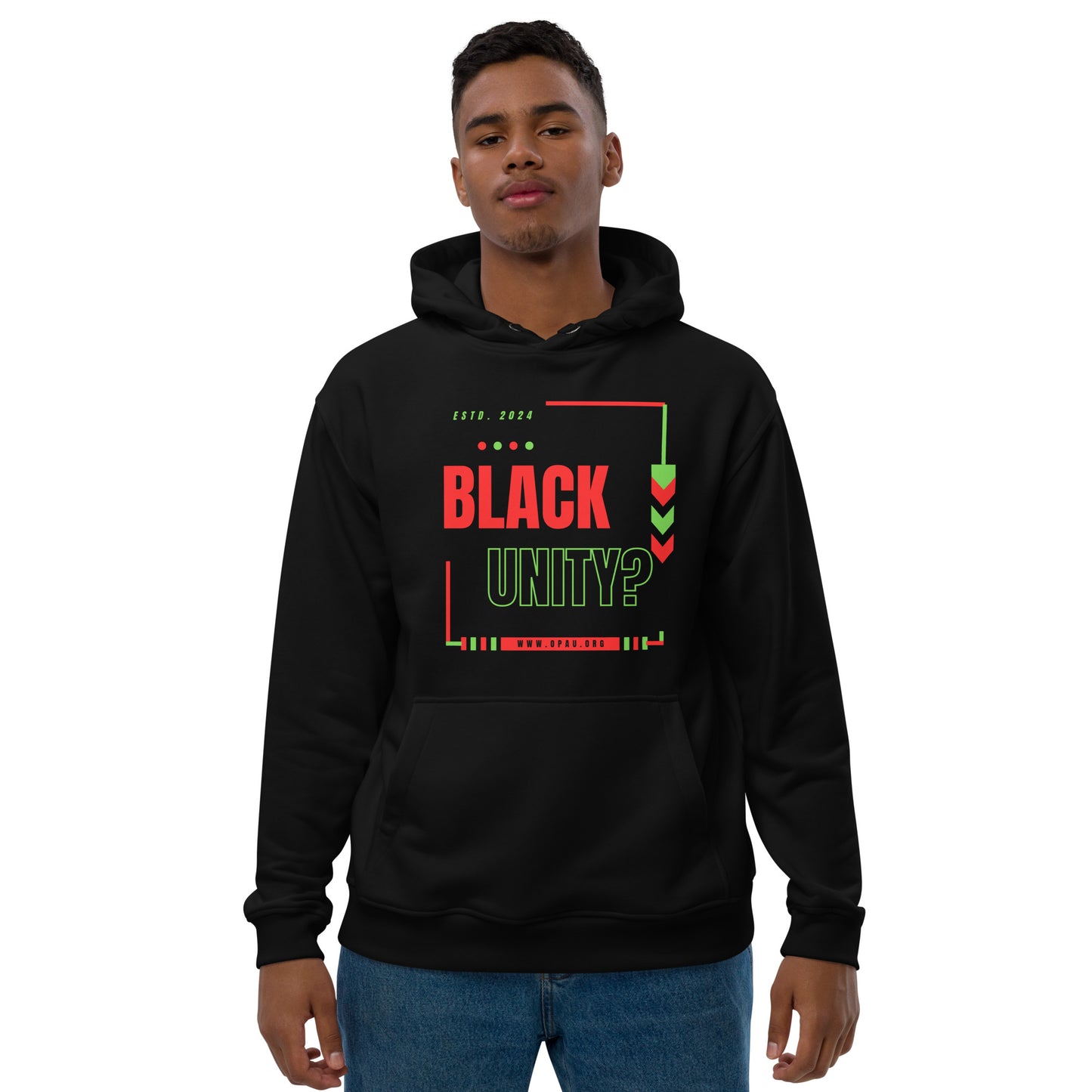 BATW Design 1 Premium Eco hoodie BLACK/WHITE Unisex