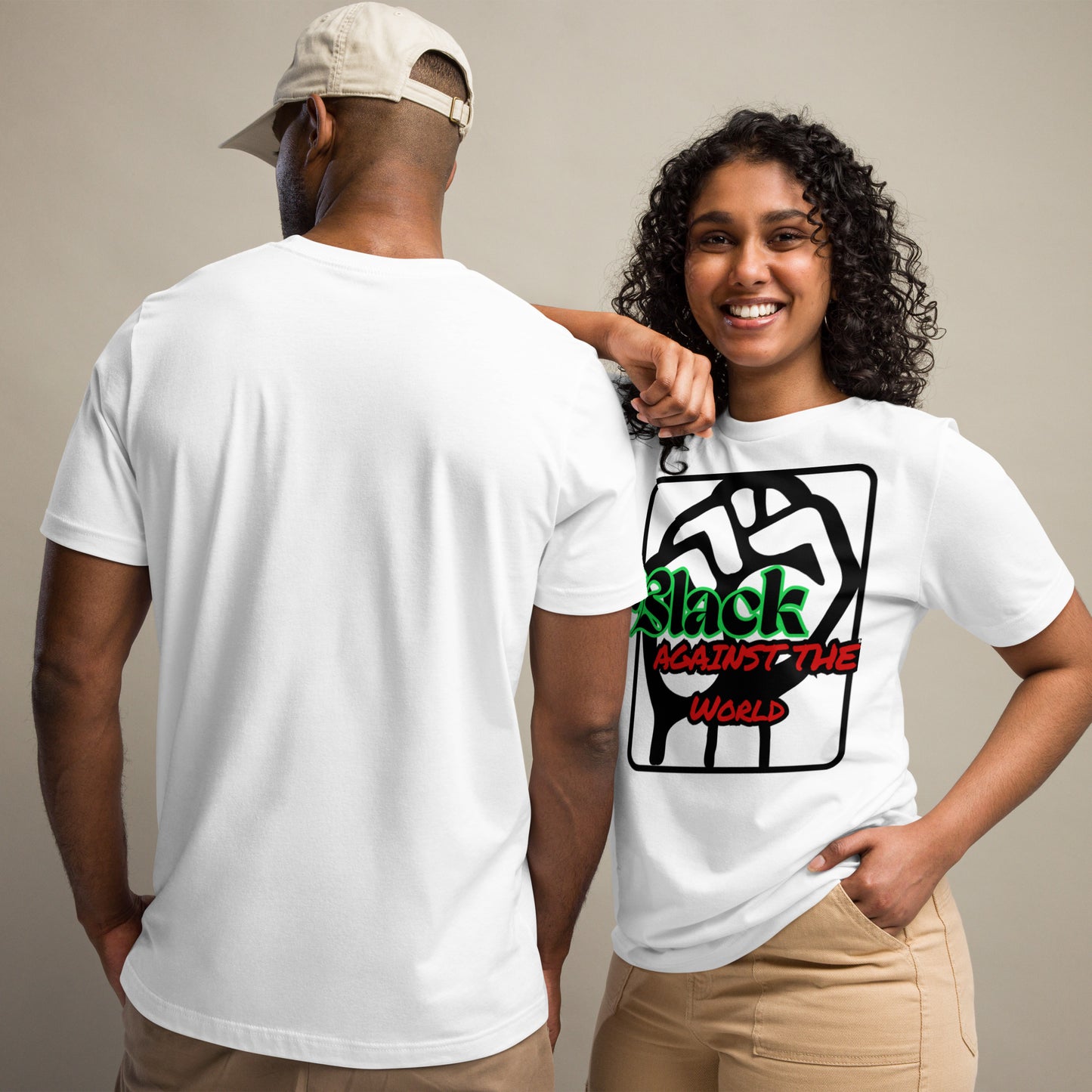 BATW Design 5 Premium cotton T-shirt WHITE Unisex