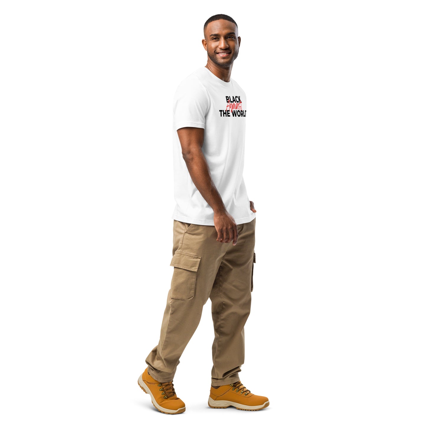 BATW Design 2 Premium cotton T-shirt WHITE Unisex