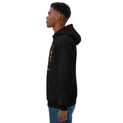 BATW Design 1 Premium Eco hoodie BLACK/WHITE Unisex