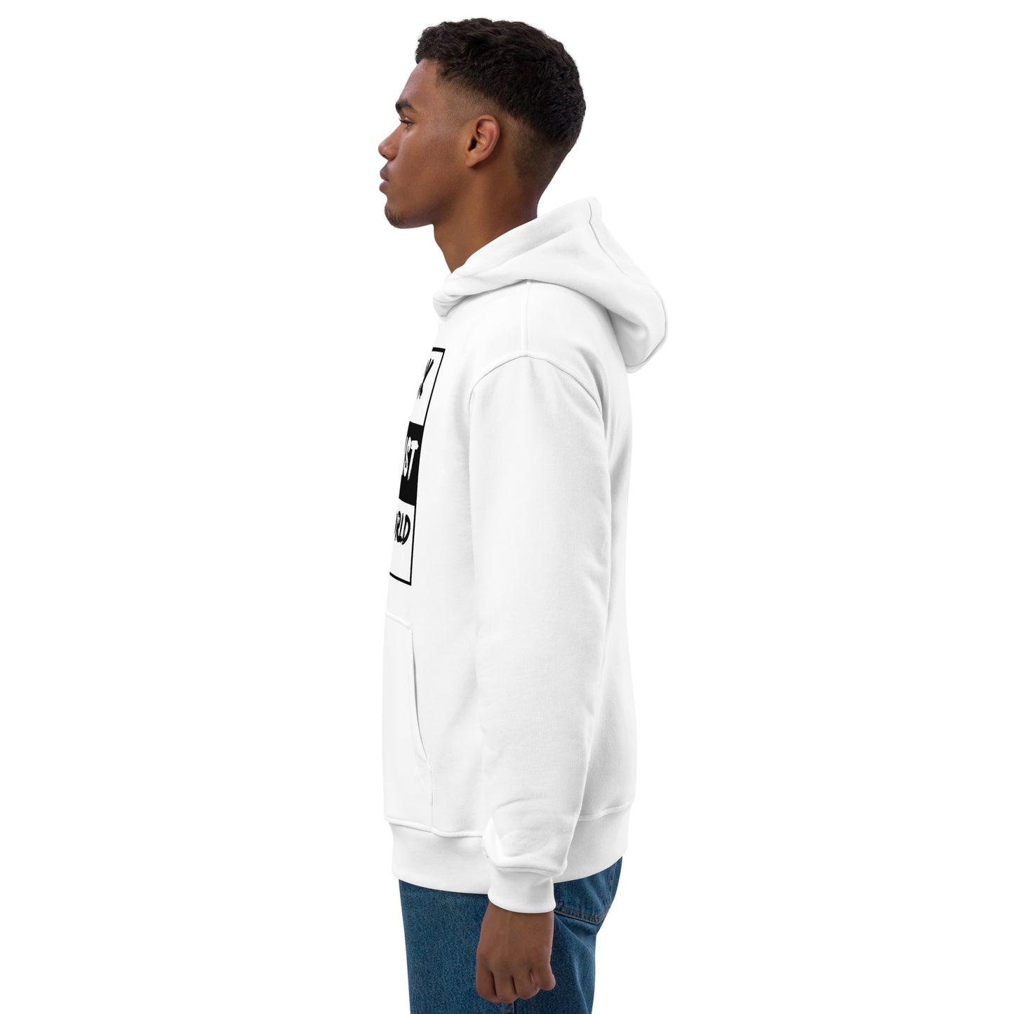 BATW Design 3 Premium Eco hoodie WHITE Unisex