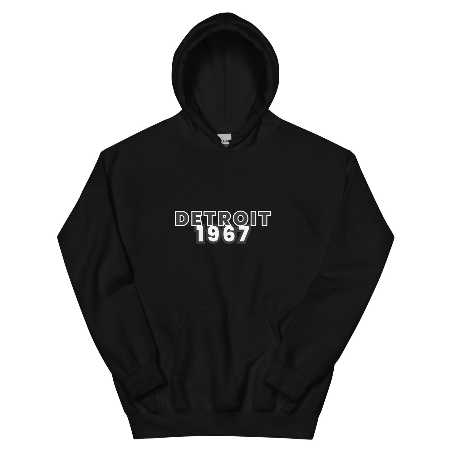 RRR Detroit Unisex Hoodie BLACK/RED
