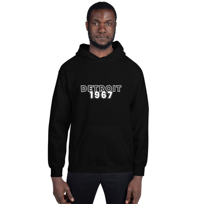 RRR Detroit Unisex Hoodie BLACK/RED