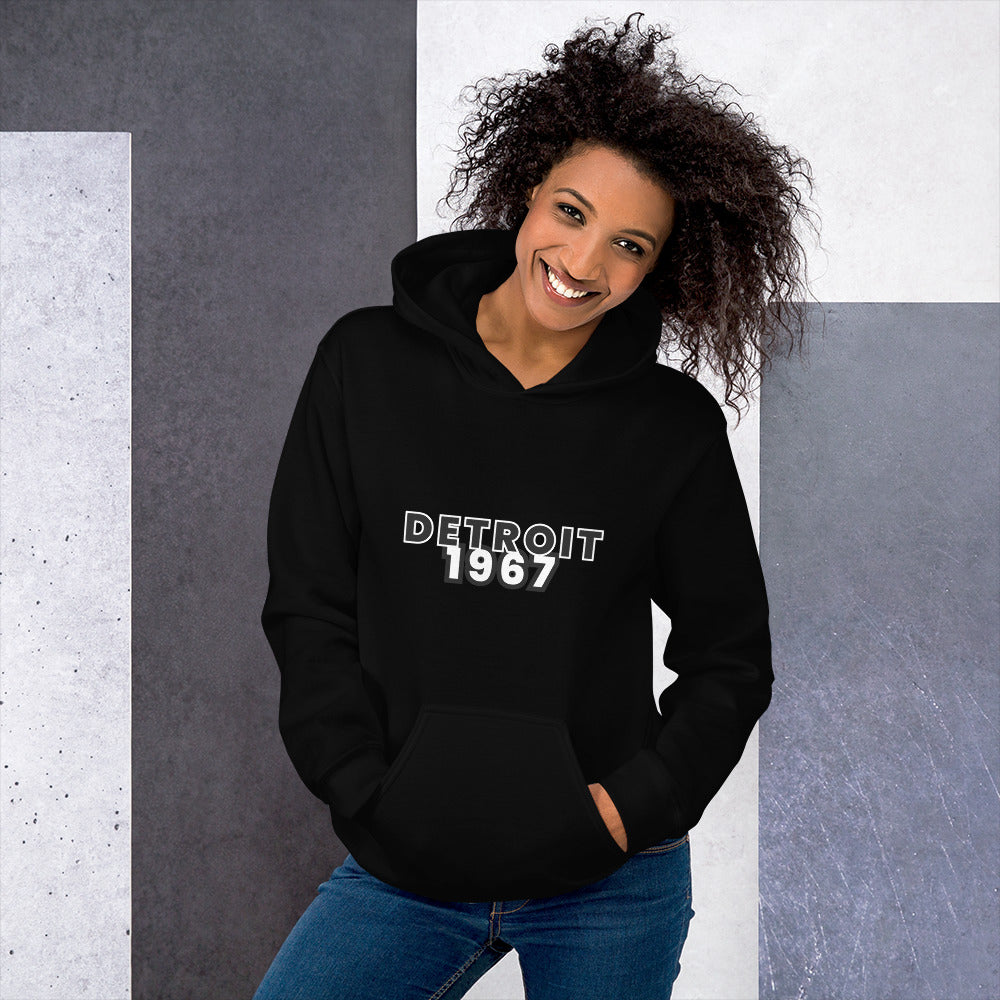 RRR Detroit Unisex Hoodie BLACK/RED