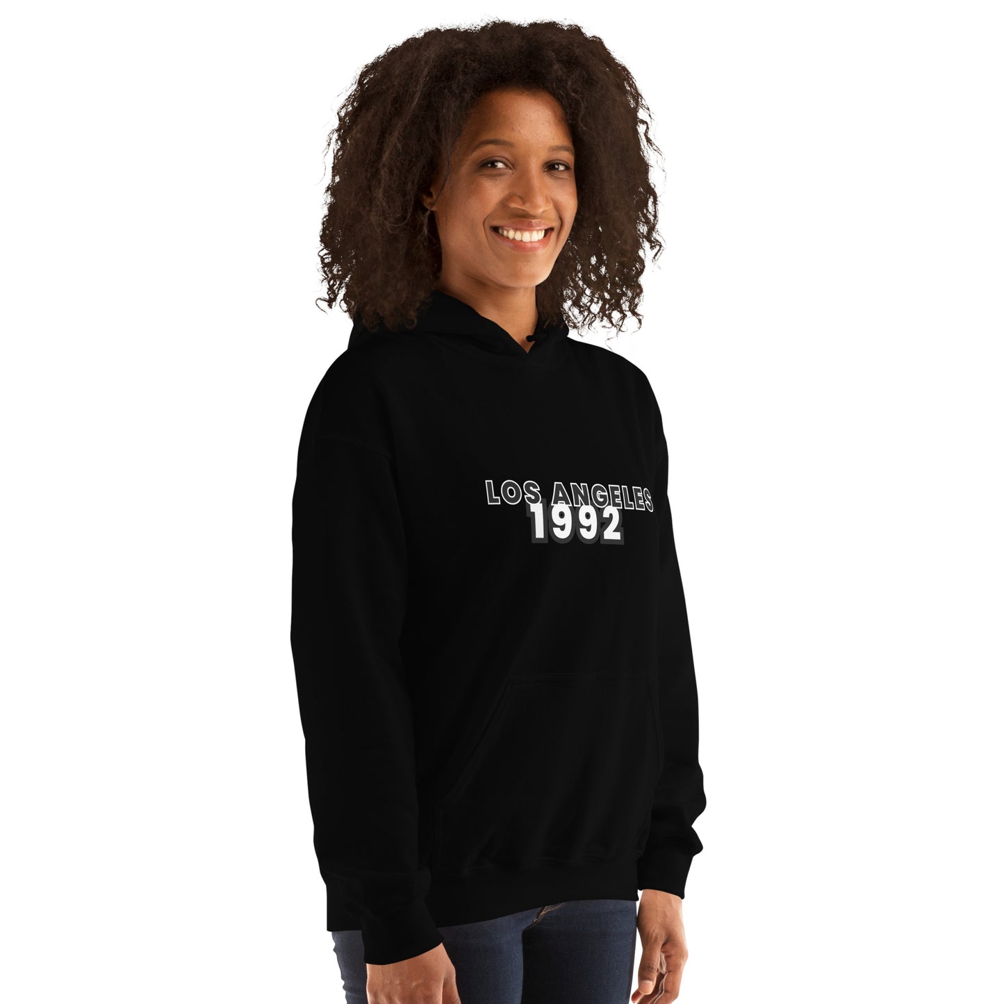 RRR Los Angeles Unisex Hoodie BLACK/RED