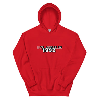 RRR Los Angeles Unisex Hoodie BLACK/RED